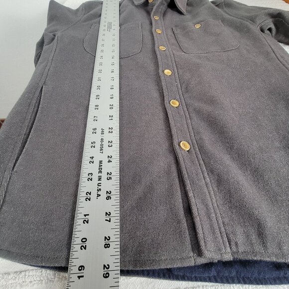 Bridge & Burn Mens Wool Blend Gray Long Sleeve Button-Up Shirt Large Casual - Picture 10 of 10